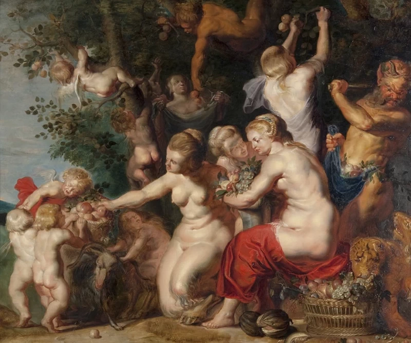 Ninfe e satiri, Allegoria della fecondità - Bass Museum of Art